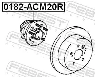 Radnabe Hinterachse FEBEST 0182-ACM20R Bild Radnabe Hinterachse FEBEST 0182-ACM20R