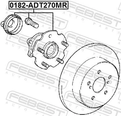 Radnabe Hinterachse FEBEST 0182-ADT270MR Bild Radnabe Hinterachse FEBEST 0182-ADT270MR