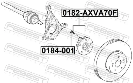 Radnabe Vorderachse FEBEST 0182-AXVA70F Bild Radnabe Vorderachse FEBEST 0182-AXVA70F