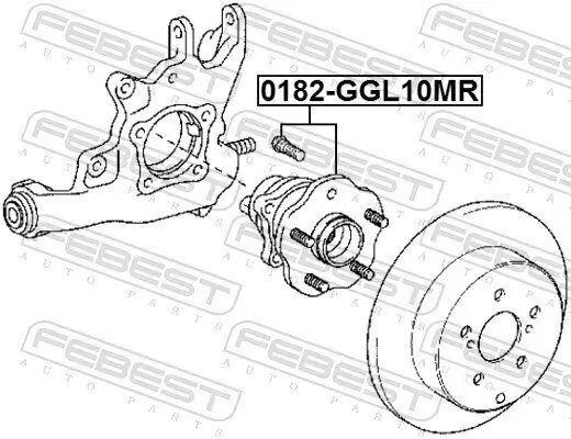 Radnabe Hinterachse FEBEST 0182-GGL10MR Bild Radnabe Hinterachse FEBEST 0182-GGL10MR