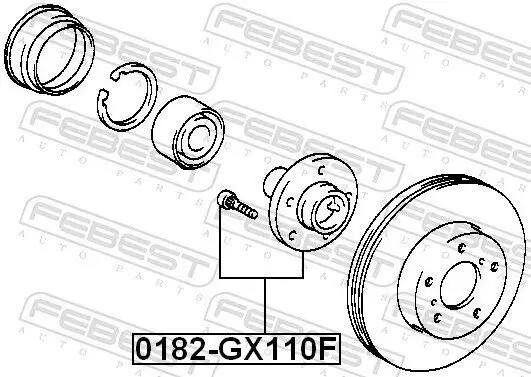 Radnabe Vorderachse FEBEST 0182-GX110F Bild Radnabe Vorderachse FEBEST 0182-GX110F