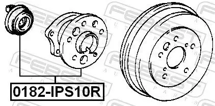 Radnabe Hinterachse FEBEST 0182-IPS10R Bild Radnabe Hinterachse FEBEST 0182-IPS10R