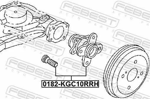 Radnabe Hinterachse FEBEST 0182-KGC10RRH Bild Radnabe Hinterachse FEBEST 0182-KGC10RRH
