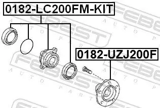 Radnabe Vorderachse FEBEST 0182-LC200FM-KIT Bild Radnabe Vorderachse FEBEST 0182-LC200FM-KIT