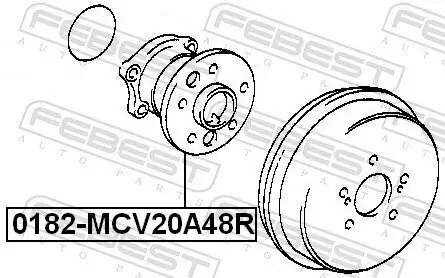 Radnabe FEBEST 0182-MCV20A48R Bild Radnabe FEBEST 0182-MCV20A48R