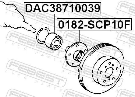 Radnabe Vorderachse FEBEST 0182-SCP10F Bild Radnabe Vorderachse FEBEST 0182-SCP10F