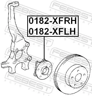 Radnabe Vorderachse links FEBEST 0182-XFLH Bild Radnabe Vorderachse links FEBEST 0182-XFLH
