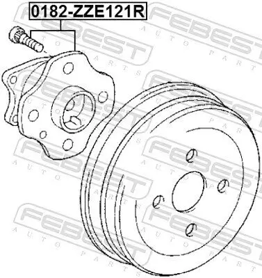 Radnabe Hinterachse FEBEST 0182-ZZE121R Bild Radnabe Hinterachse FEBEST 0182-ZZE121R