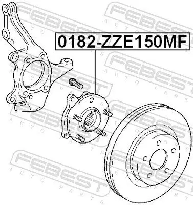 Radnabe Vorderachse FEBEST 0182-ZZE150MF Bild Radnabe Vorderachse FEBEST 0182-ZZE150MF