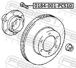 Radbolzen FEBEST 0184-001-PCS10 Bild Radbolzen FEBEST 0184-001-PCS10