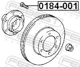 Radbolzen FEBEST 0184-001 Bild Radbolzen FEBEST 0184-001