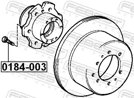 Radbolzen FEBEST 0184-003 Bild Radbolzen FEBEST 0184-003