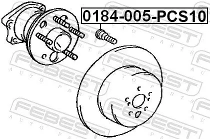 Radbolzen FEBEST 0184-005-PCS10 Bild Radbolzen FEBEST 0184-005-PCS10
