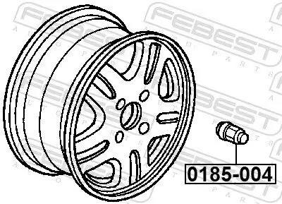 Radmutter FEBEST 0185-004 Bild Radmutter FEBEST 0185-004