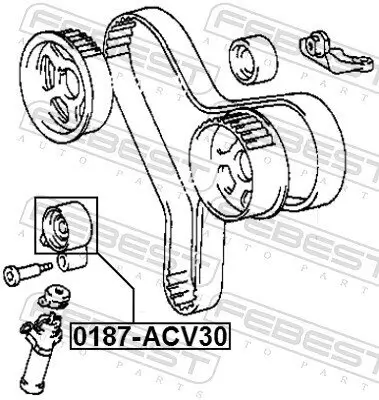 Spannrolle, Zahnriemen FEBEST 0187-ACV30 Bild Spannrolle, Zahnriemen FEBEST 0187-ACV30