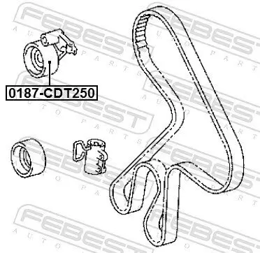 Spannrolle, Zahnriemen FEBEST 0187-CDT250 Bild Spannrolle, Zahnriemen FEBEST 0187-CDT250