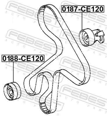 Spannrolle, Zahnriemen FEBEST 0187-CE120 Bild Spannrolle, Zahnriemen FEBEST 0187-CE120