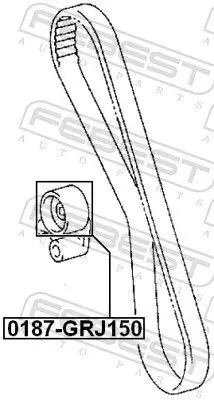 Spannrolle, Zahnriemen FEBEST 0187-GRJ150 Bild Spannrolle, Zahnriemen FEBEST 0187-GRJ150