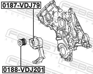 Spannrolle, Keilrippenriemen FEBEST 0187-VDJ79 Bild Spannrolle, Keilrippenriemen FEBEST 0187-VDJ79