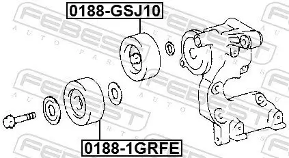 Umlenk-/Führungsrolle, Keilrippenriemen FEBEST 0188-1GRFE Bild Umlenk-/Führungsrolle, Keilrippenriemen FEBEST 0188-1GRFE