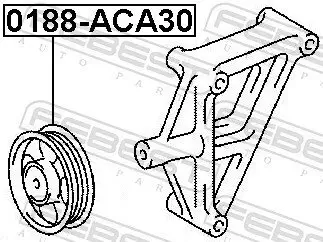 Umlenk-/Führungsrolle, Keilrippenriemen FEBEST 0188-ACA30 Bild Umlenk-/Führungsrolle, Keilrippenriemen FEBEST 0188-ACA30