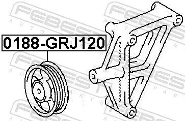 Umlenk-/Führungsrolle, Keilrippenriemen FEBEST 0188-GRJ120 Bild Umlenk-/Führungsrolle, Keilrippenriemen FEBEST 0188-GRJ120