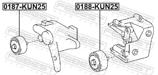 Umlenk-/Führungsrolle, Keilrippenriemen FEBEST 0188-KUN25 Bild Umlenk-/Führungsrolle, Keilrippenriemen FEBEST 0188-KUN25