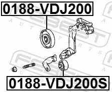 Umlenk-/Führungsrolle, Keilrippenriemen FEBEST 0188-VDJ200S Bild Umlenk-/Führungsrolle, Keilrippenriemen FEBEST 0188-VDJ200S