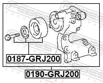 Riemenspanner, Keilrippenriemen FEBEST 0190-GRJ200 Bild Riemenspanner, Keilrippenriemen FEBEST 0190-GRJ200