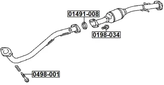 Schraube, Abgasanlage FEBEST 0198-034 Bild Schraube, Abgasanlage FEBEST 0198-034