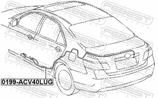 Kabelreparatursatz, Heckklappenschloss FEBEST 0199-ACV40LUG Bild Kabelreparatursatz, Heckklappenschloss FEBEST 0199-ACV40LUG