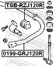 Stabilisator, Fahrwerk Hinterachse FEBEST 0199-GRJ120R Bild Stabilisator, Fahrwerk Hinterachse FEBEST 0199-GRJ120R