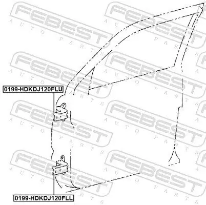 Türscharnier vorne links unten FEBEST 0199-HDKDJ120FLL Bild Türscharnier vorne links unten FEBEST 0199-HDKDJ120FLL