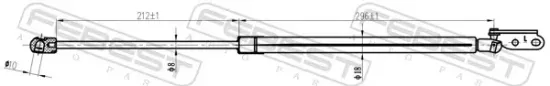Gasfeder, Koffer-/Laderaum hinten links FEBEST 02117-007LH Bild Gasfeder, Koffer-/Laderaum hinten links FEBEST 02117-007LH