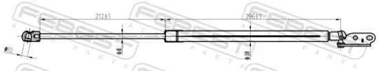 Gasfeder, Koffer-/Laderaum hinten rechts FEBEST 02117-007RH Bild Gasfeder, Koffer-/Laderaum hinten rechts FEBEST 02117-007RH