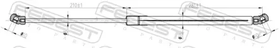 Gasfeder, Koffer-/Laderaum FEBEST 02117-010 Bild Gasfeder, Koffer-/Laderaum FEBEST 02117-010