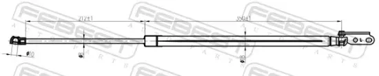 Gasfeder, Koffer-/Laderaum hinten links FEBEST 02117-013LH Bild Gasfeder, Koffer-/Laderaum hinten links FEBEST 02117-013LH