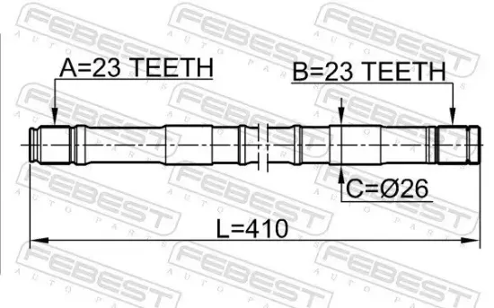 Antriebswelle FEBEST 0212-B14LH Bild Antriebswelle FEBEST 0212-B14LH