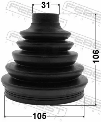Faltenbalg, Antriebswelle radseitig FEBEST 0217P-R51R Bild Faltenbalg, Antriebswelle radseitig FEBEST 0217P-R51R