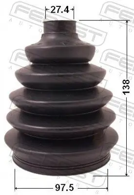 Faltenbalg, Antriebswelle radseitig FEBEST 0217P-R51 Bild Faltenbalg, Antriebswelle radseitig FEBEST 0217P-R51