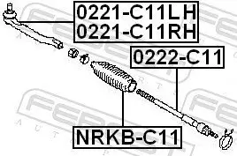 Spurstangenkopf Vorderachse links FEBEST 0221-C11LH Bild Spurstangenkopf Vorderachse links FEBEST 0221-C11LH