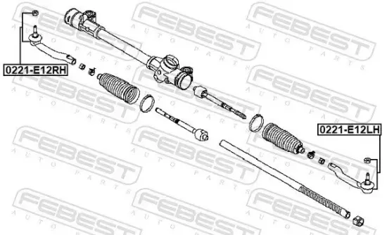 Spurstangenkopf FEBEST 0221-E12RH Bild Spurstangenkopf FEBEST 0221-E12RH