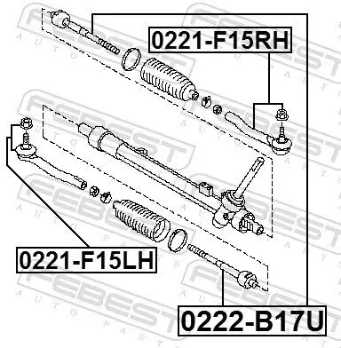 Spurstangenkopf Vorderachse links FEBEST 0221-F15LH Bild Spurstangenkopf Vorderachse links FEBEST 0221-F15LH