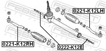 Spurstangenkopf Vorderachse rechts FEBEST 0221-K12RH Bild Spurstangenkopf Vorderachse rechts FEBEST 0221-K12RH