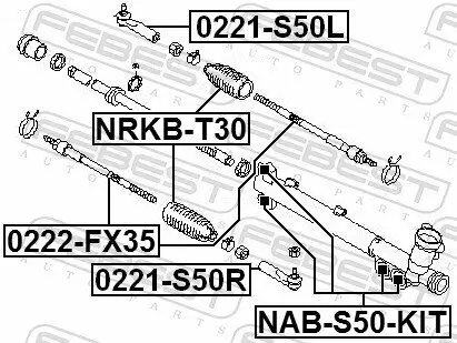 Spurstangenkopf Vorderachse links FEBEST 0221-S50R Bild Spurstangenkopf Vorderachse links FEBEST 0221-S50R
