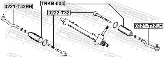 Spurstangenkopf Vorderachse links FEBEST 0221-T32LH Bild Spurstangenkopf Vorderachse links FEBEST 0221-T32LH