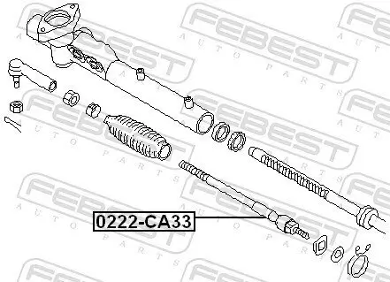 Axialgelenk, Spurstange Vorderachse FEBEST 0222-CA33 Bild Axialgelenk, Spurstange Vorderachse FEBEST 0222-CA33