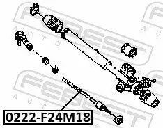 Axialgelenk, Spurstange Vorderachse FEBEST 0222-F24M18 Bild Axialgelenk, Spurstange Vorderachse FEBEST 0222-F24M18