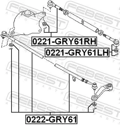 Axialgelenk, Spurstange Vorderachse FEBEST 0222-GRY61 Bild Axialgelenk, Spurstange Vorderachse FEBEST 0222-GRY61