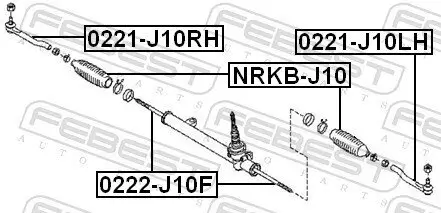 Axialgelenk, Spurstange FEBEST 0222-J10F Bild Axialgelenk, Spurstange FEBEST 0222-J10F